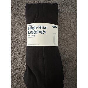 Old Navy Black High Rise Cotton Full Length Leggings Size XXL